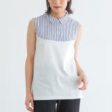 ネイビー系１ | n'OrLABEL冷感シャツ襟タンクトップ | osharewalker