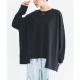 ブラック | n'OrLABELアシメ切替ランダムヘムカットソー | osharewalker