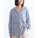 ライトブルー | n'OrLABELシアーフードシャツ | osharewalker