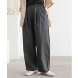 チャコール | n'OrLABEL綿麻混冷感バレルレッグパンツ | osharewalker