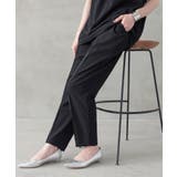 ブラック | n'OrLABEL接触冷感ピンタックテーパードパンツ | osharewalker