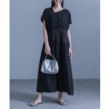 ブラック | kOhAKUギャザー切替ワンピース | osharewalker