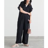 ブラック | n'OrLABELシャーリングサロペットパンツ | osharewalker