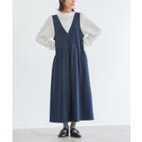 ネイビー | n'OrLABEL接触冷感ジャージーデニムジャンパースカート  | osharewalker