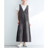 ブラック | n'OrLABEL接触冷感ジャージーデニムジャンパースカート  | osharewalker