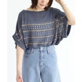 ニュアンスブルー | n'OrLABEL日本製透かし編みドルマンニット | osharewalker