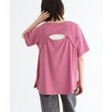 ピンク | n'OrLABELカーブラインバックデザインTシャツ | osharewalker