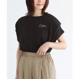 ブラック | n'OrLABELタックスリーブステッチロゴTシャツ | osharewalker