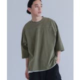 カーキ | MDRピグメントクルーネックカットソー | osharewalker【MEN】