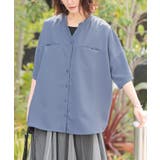 ブルー | n'OrLABEL汗がしみにくいスキッパーシャツ | osharewalker