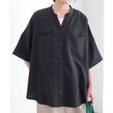 ブラック | n'OrLABEL汗がしみにくいスキッパーシャツ | osharewalker