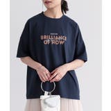 ネイビー | n'OrLABEL接触冷感ロゴプリントT | osharewalker