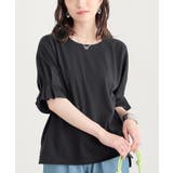ブラック | n'OrLABEL接触冷感タックドルマンカットソー | osharewalker