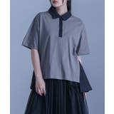 ブルー | kOhAKUシアードッキング配色ポロシャツ | osharewalker