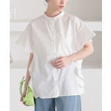 オフホワイト | n'OrLABELサイドフレアブラウス | osharewalker