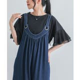 ブラック | n'OrLABEL汗じみ防止ひらりレース袖カットソー  | osharewalker