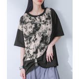 ブラック | kOhAKU冷感異素材ドッキングカットソー | osharewalker