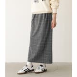 チャコール | n'OrLABELヘリンボーンチェック柄ナロースカート | osharewalker