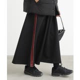 ブラック | n'OrLABELサイドラインダンボールスカート  | osharewalker