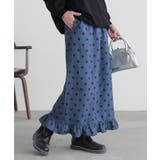 ネイビー | n'OrLABELミニフリルドットナロースカート  | osharewalker