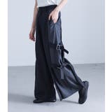 ブラック | kOhAKUサイドベルトワイドパンツ | osharewalker