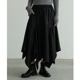 ブラック | n'OrLABEL裾ギザギザスカート | osharewalker