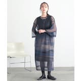 ネイビー | n'OrLABELプリントシアーワンピースセットアップ | osharewalker