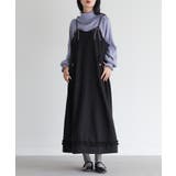 ブラック | somari imaginationギャザーフレアキャミワンピース  | osharewalker