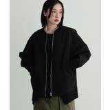 ブラック | n'OrLABEL前ドレープショートブルゾン | osharewalker