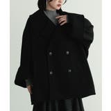 ブラック | n'OrLABELビッグ袖ダブル前コート | osharewalker