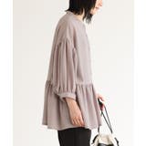 ライトグレー | n'OrLABELボリュームスリーブティアードブラウス | osharewalker