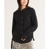 ブラック | n'OrLABELワッフルニットソーシャツ | osharewalker