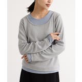 グレー | n'OrLABELラメ切替リブカットソー | osharewalker