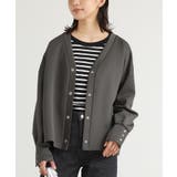 チャコール | n'OrLABELVネックダンボールカーディガン | osharewalker