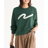 グリーン | n'OrLABEL箔プリント裏毛スウェット | osharewalker