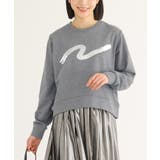 杢グレー | n'OrLABEL箔プリント裏毛スウェット | osharewalker