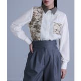 オフホワイト | kOhAKU異素材切替シャツ | osharewalker