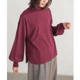 ボルドー | n'OrLABELタートルボリューム袖ロンT | osharewalker