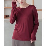 ボルドー | n'OrLABEL選べるシアー指穴カットソー | osharewalker