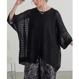 ブラック | n'OrLABELアシメデザインシアーニット | osharewalker