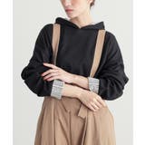 ブラック | n'OrLABEL吸水速乾レース切替ワッフルフードカットソー | osharewalker