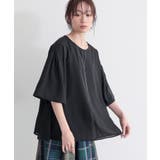 ブラック | n'OrLABELインナードッキングシアーブラウス | osharewalker