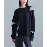 ブラック | kOhAKU柄切替ファスナーカットソー | osharewalker