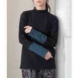 ブラック | n'OrLABEL配色メロウワイドリブカットソー | osharewalker