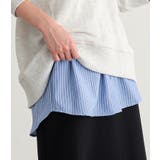 ブルー系1 | n'OrLABELレイヤード用ラウンドヘムシャツ付け裾 | osharewalker