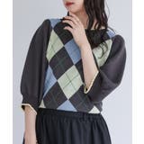 チャコール | somari imaginationアーガイルニット  | osharewalker