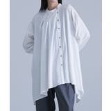 オフホワイト | kOhAKUタックフレアシャツ | osharewalker