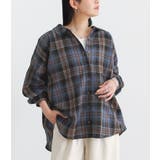 ネイビー | n'OrLABEL微起毛チェックシャツ | osharewalker