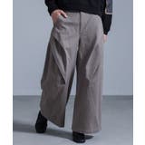 グレー | kOhAKUタックデザインワイドパンツ | osharewalker