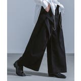ブラック | kOhAKUタックデザインワイドパンツ | osharewalker